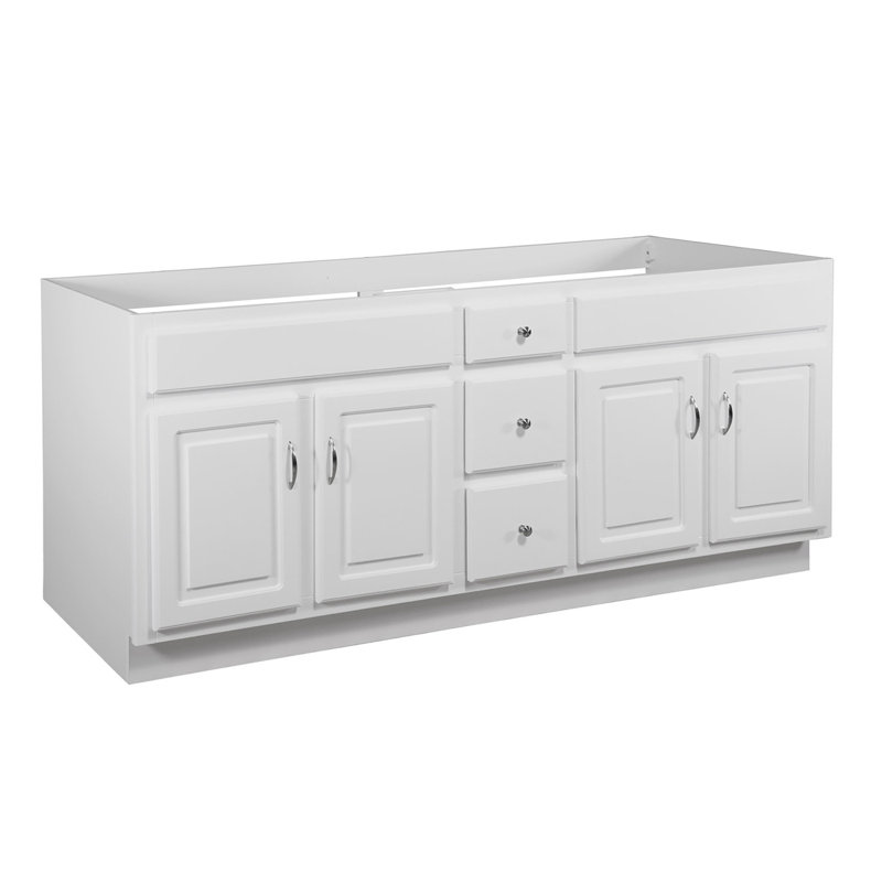 Winston Porter Searle 72'' Double Bathroom Vanity Base Only in White